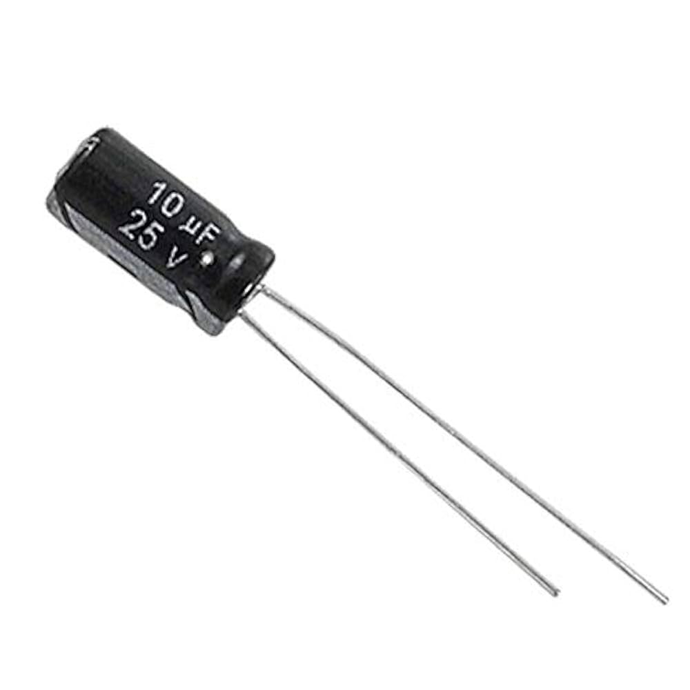 10uF 25V Electrolytic Capacitor – 5 Pieces Pack