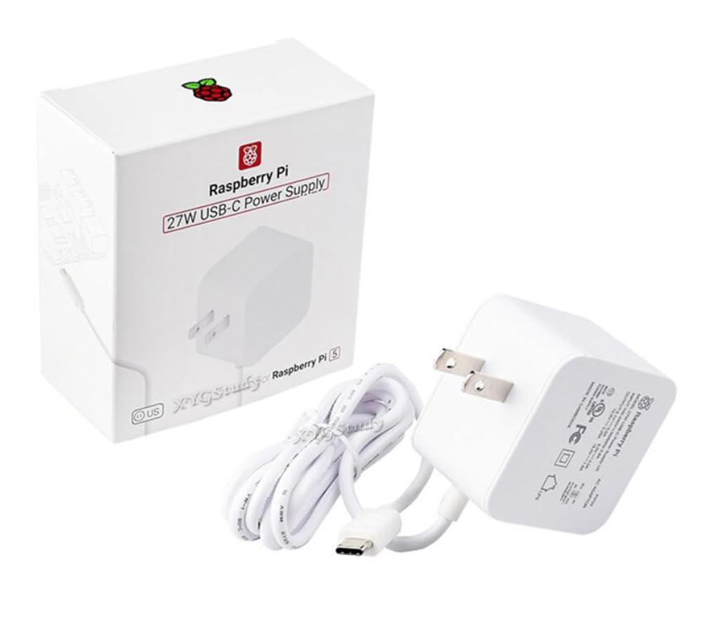 Official Raspberry Pi 5 27W USB-C Power Supply Adapter