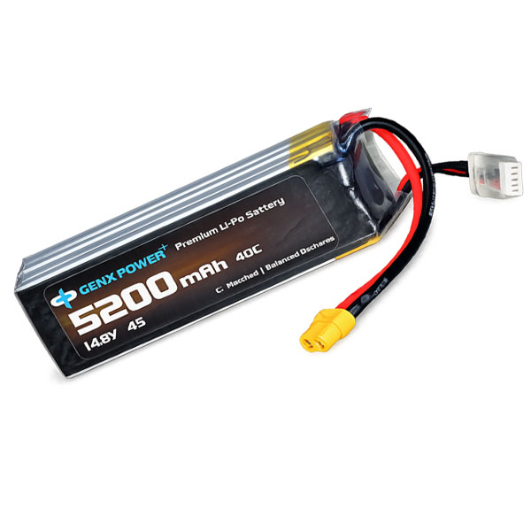 GenX 14.8V 5200mAh 4S Lithium Polymer Lipo Battery